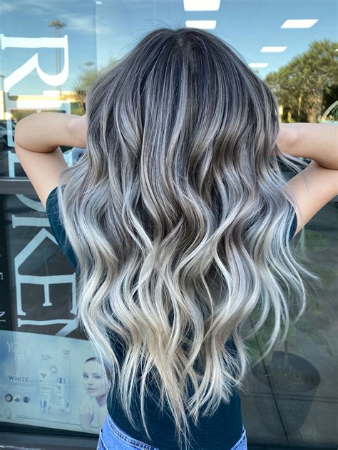 blonde silver ombre hair|blonde to grey ombre hair.